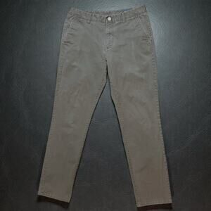 Bonobos Slim Chinos Mens Olive Khaki Flat Front Stretch Preppy Pants Size 33